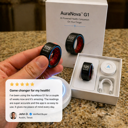 🎉 75% OFF Launch Offer🔥AuraNova™ G1 Non-Invasive Smart Ring