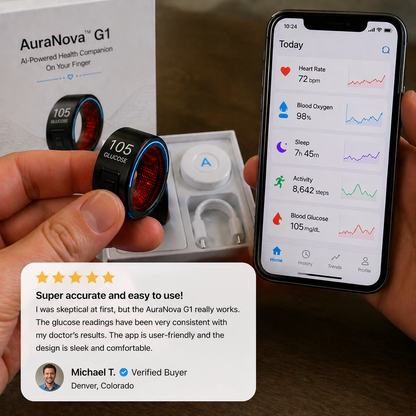 🎉 75% OFF Launch Offer🔥AuraNova™ G1 Non-Invasive Smart Ring