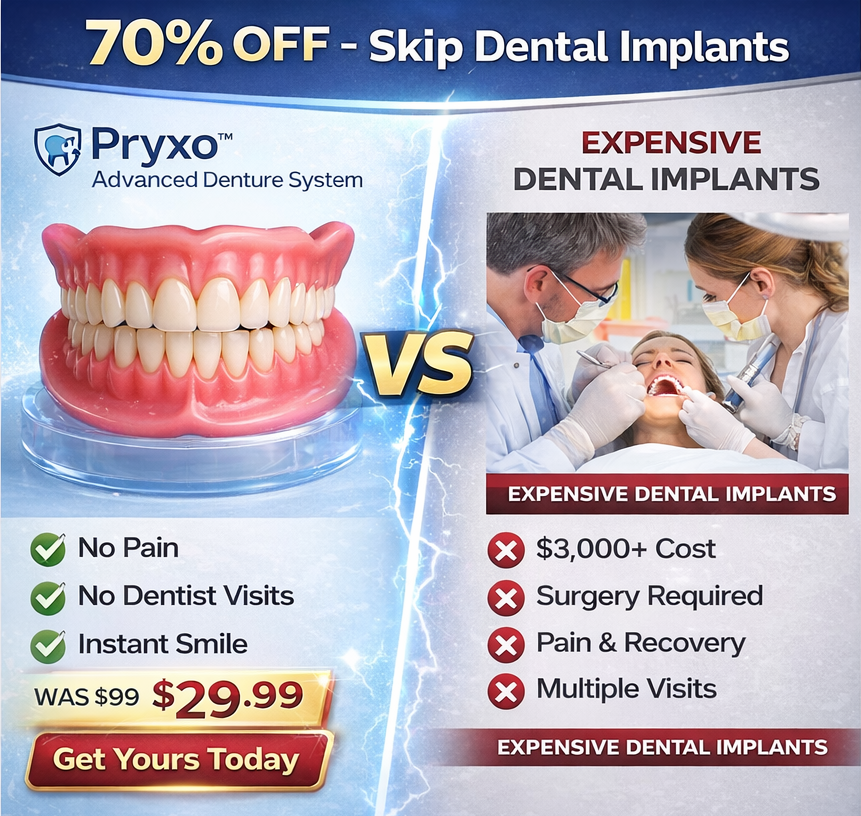 70% off! ⏰Pryxo™ Complete DenturesT