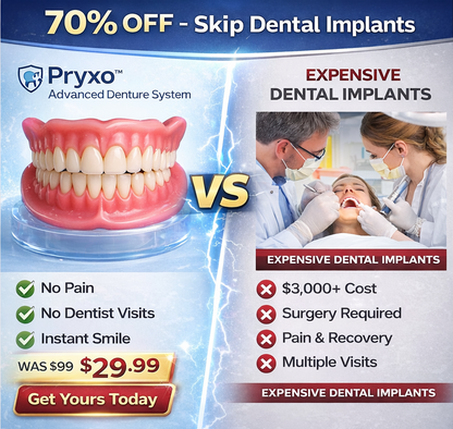 70% off! ⏰Pryxo™ Complete DenturesT