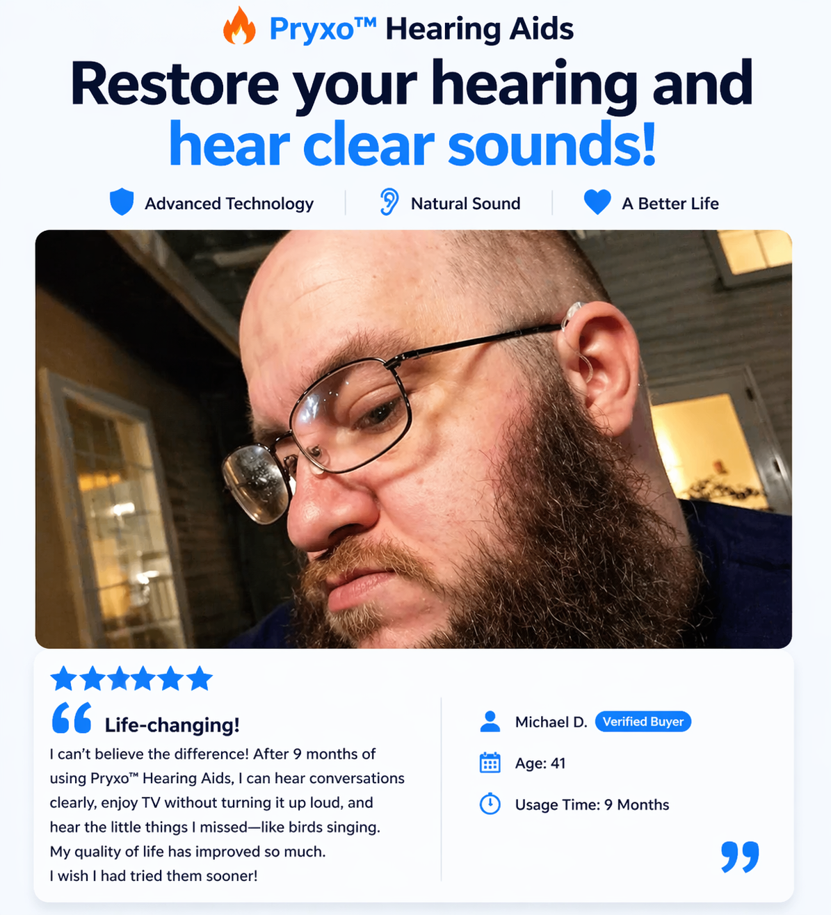 🔥 Pryxo™ Hearing Aids - Restore your hearing and hear clear sounds!