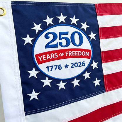 Last Day 49% OFF🔥250th Anniversary USA Commemorative Flag ,Double-Sided Embroidered
