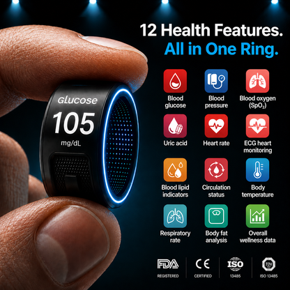 🎉 75% OFF Launch Offer🔥AuraNova™ G1 Non-Invasive Smart Ring